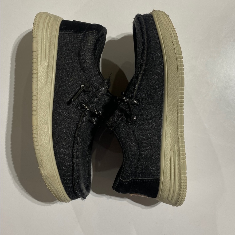 Black Casual Shoes with Cream Soles